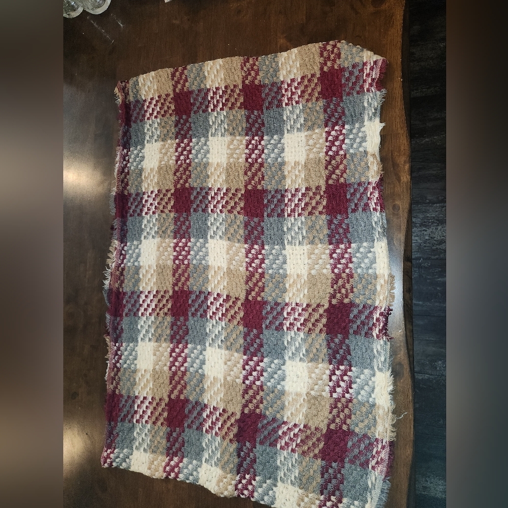 Slightly worn infinity scarf